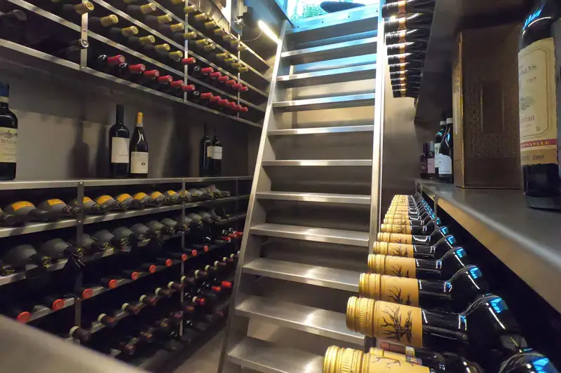 photo from inside the vinorage winecellar