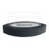 Curved bio fireplace with glass 